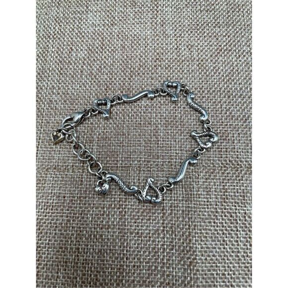 Brighton Silver-Tone Heart Shape Engraved Link Bracelet - Picture 4 of 7